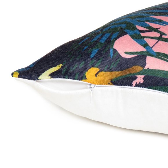 Home Decorative Cushion Pillow Covers Cotton Square Floral Throw Pillow Case - Picture 3 of 5